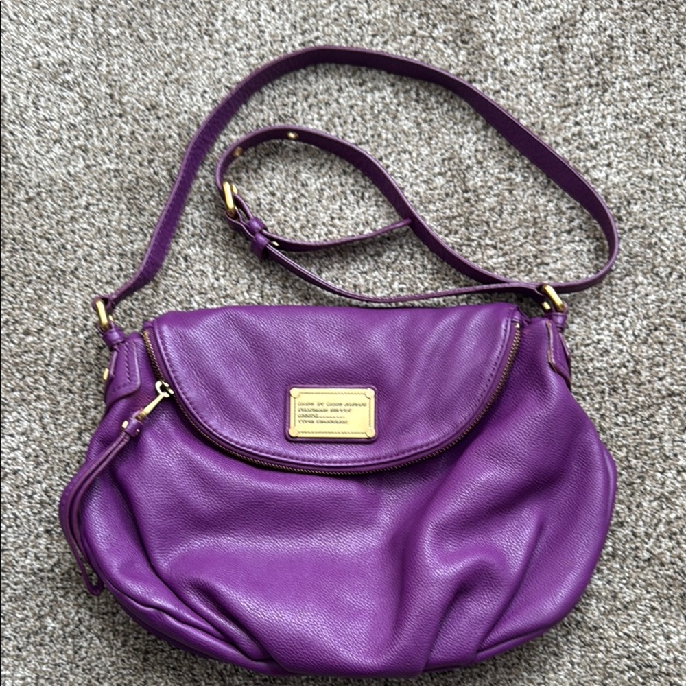 Marc by Marc Jacobs Purple Leather Crossbody Bag